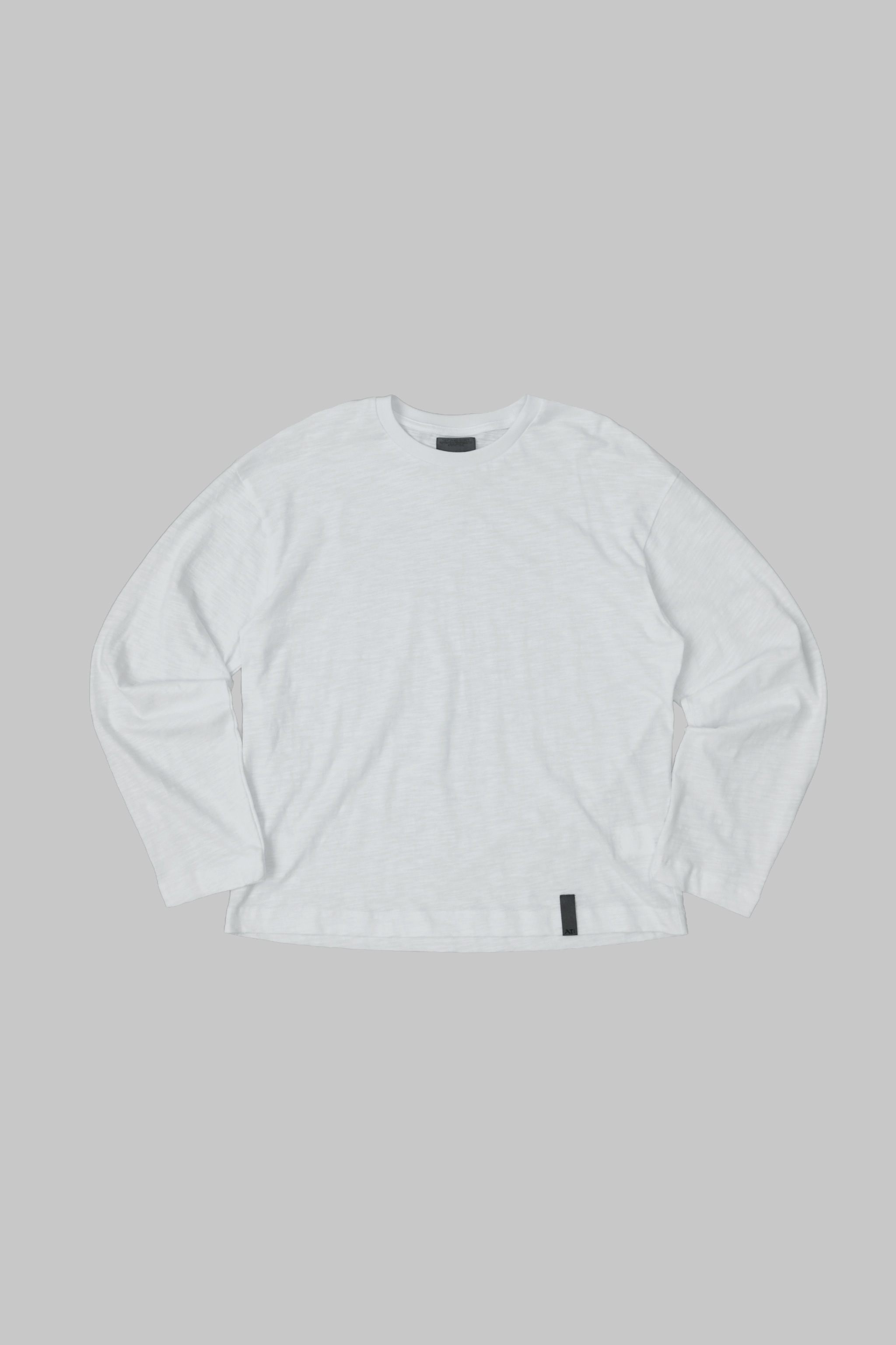 Anonymous Talking｜S26-LS01 - Pleated Long Sleeve Tee (White)