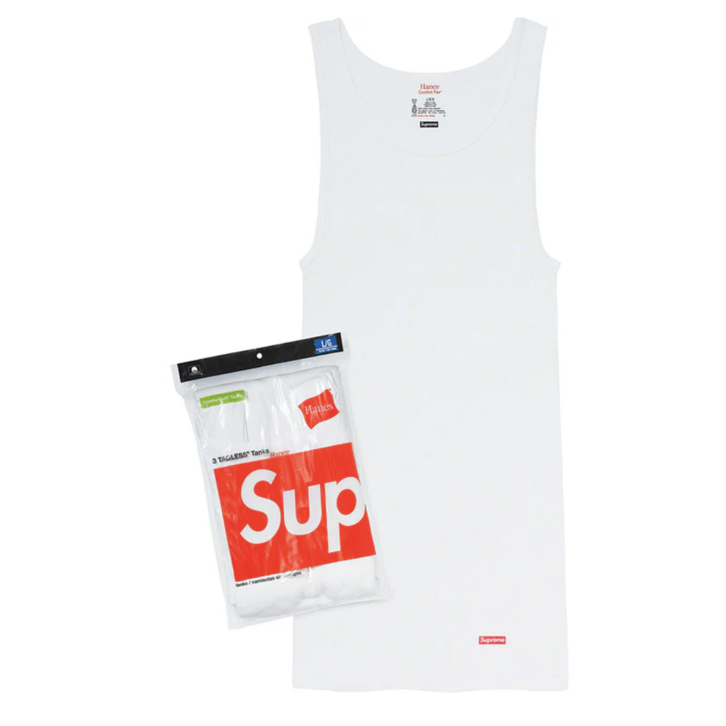 【Supreme】0228春夏開季WEEL1 發售 3件組 Supreme®/Hanes® Tagless Tank Tops (3 Pack)