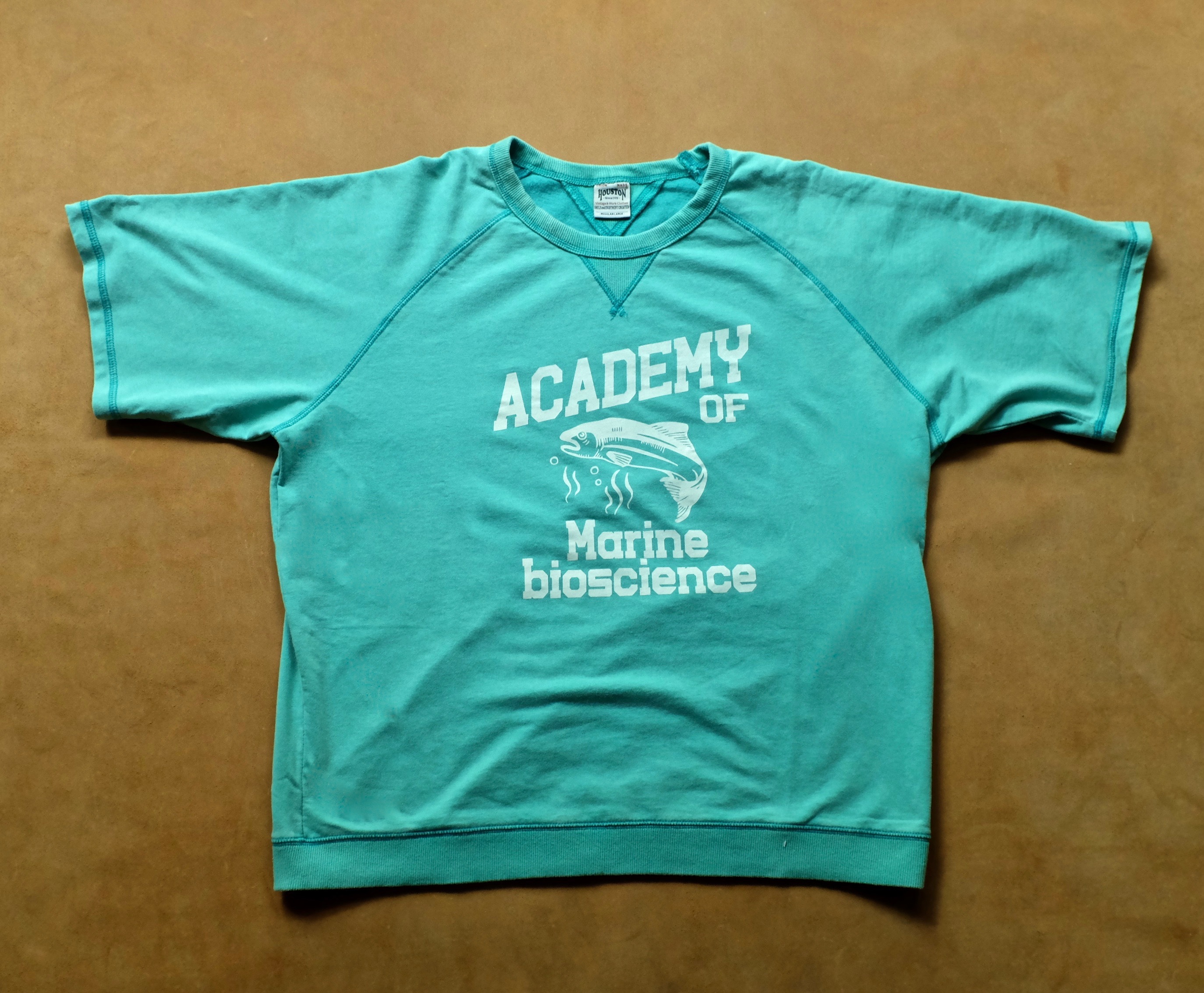 HOUSTON POWDER WASH S/S 短袖型輕薄 SWEAT(ACADEMY) / MINT