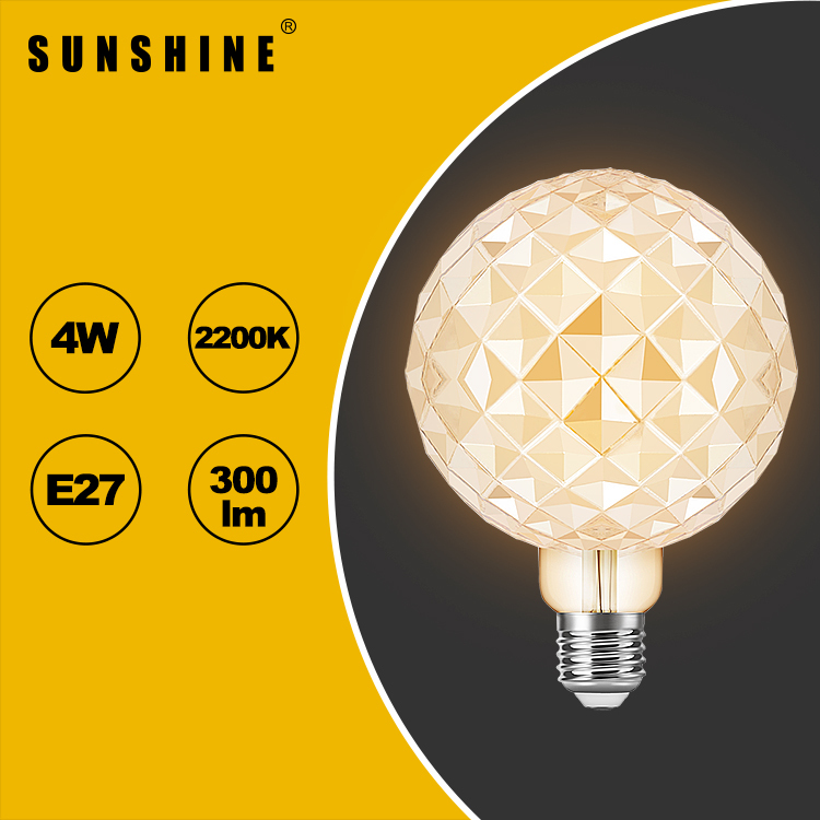 (大球型) LED特別款裝飾燈膽 4W E27大螺頭 黃光2200K LFGGC-4E27W