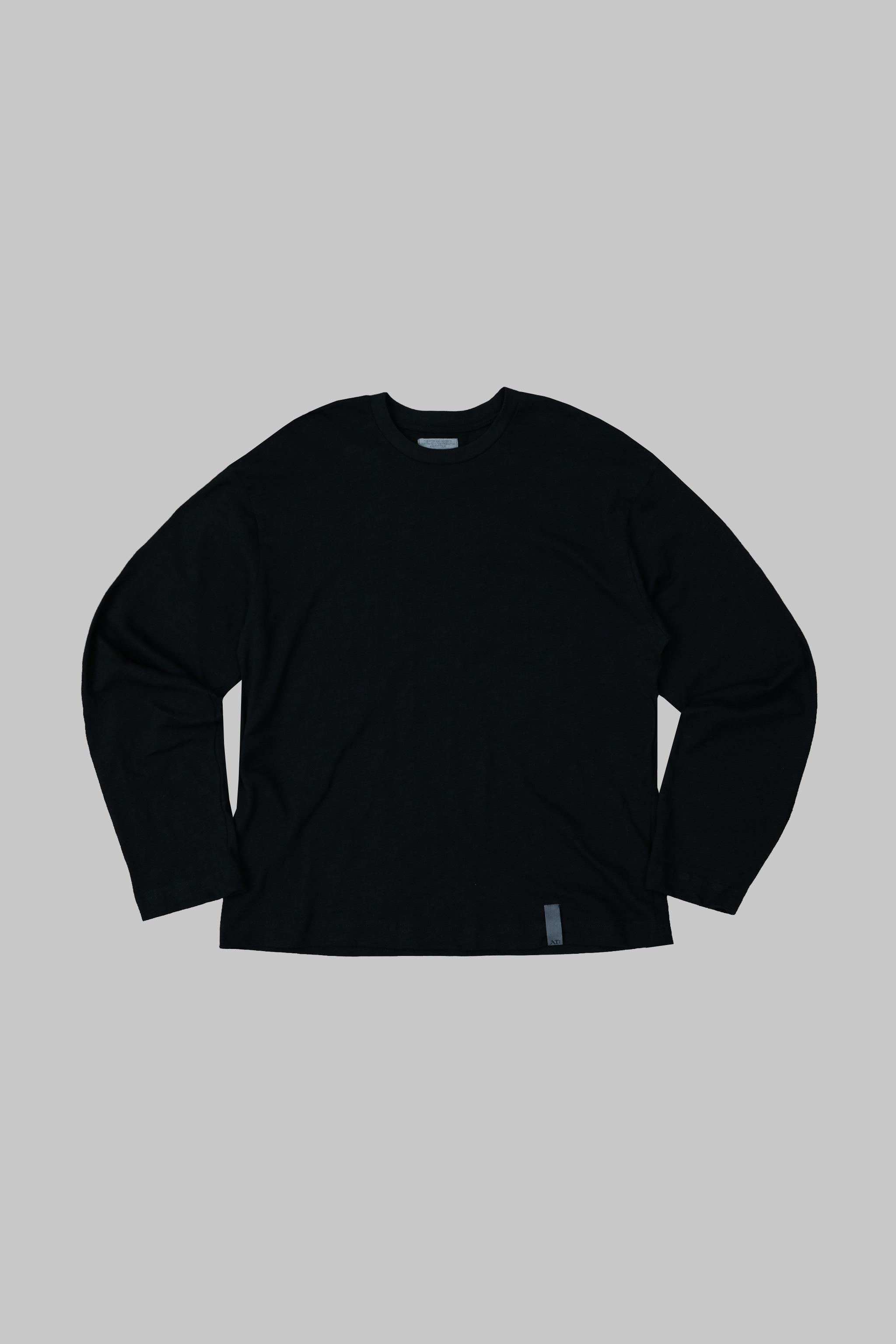 Anonymous Talking｜S26-LS01 - Pleated Long Sleeve Tee (Black)