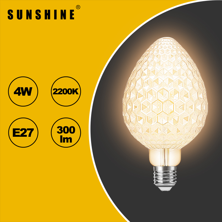 (大蠟燭椒型) LED特別款裝飾燈膽 4W E27大螺頭 黃光2200K LFGGE-4E27W