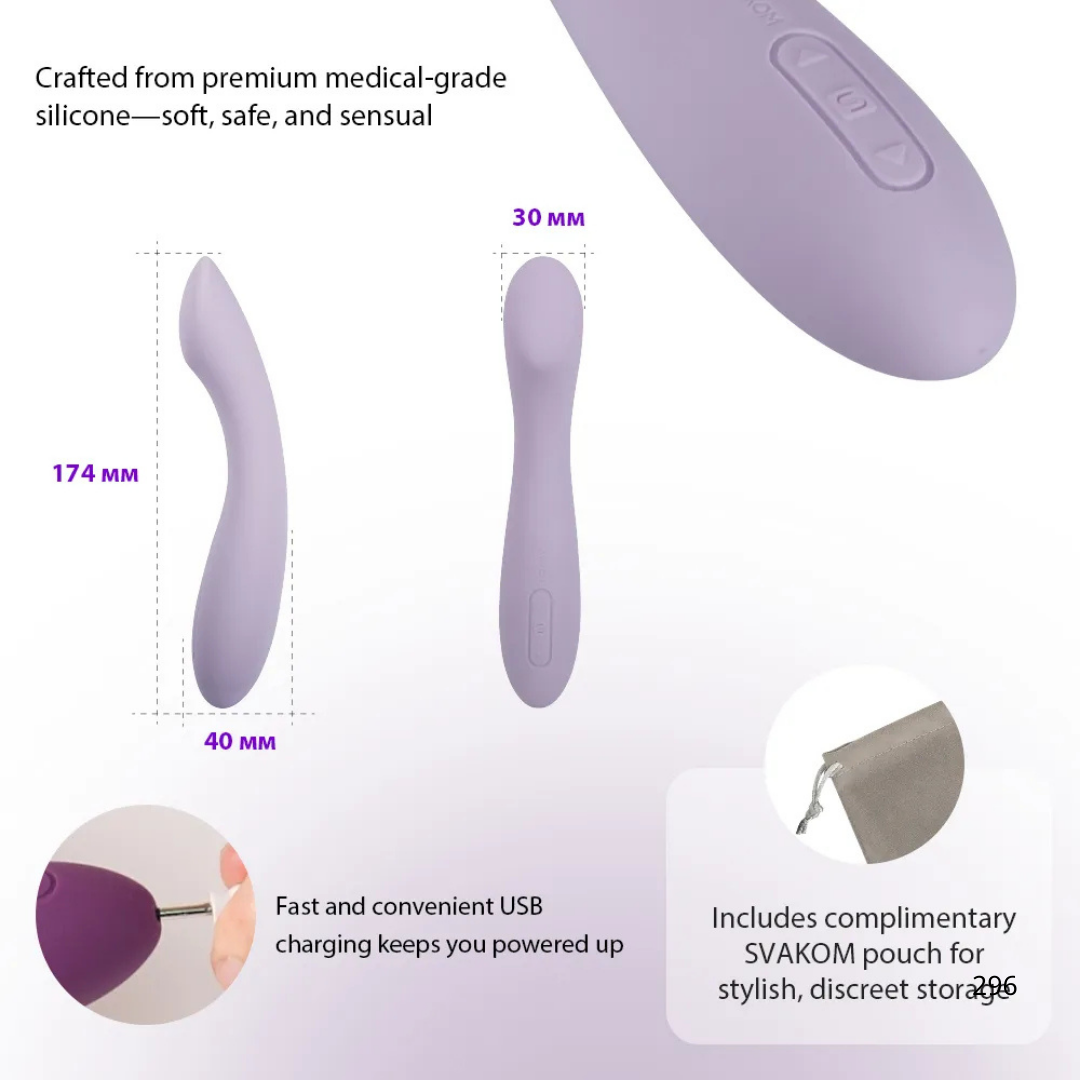 Svakom - Amy2 G點震動棒 淺紫色