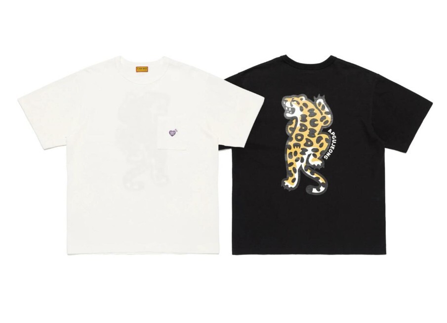 HUMAN MADE 韓國狎鷗亭限定 口袋背面豹短踢 白XL