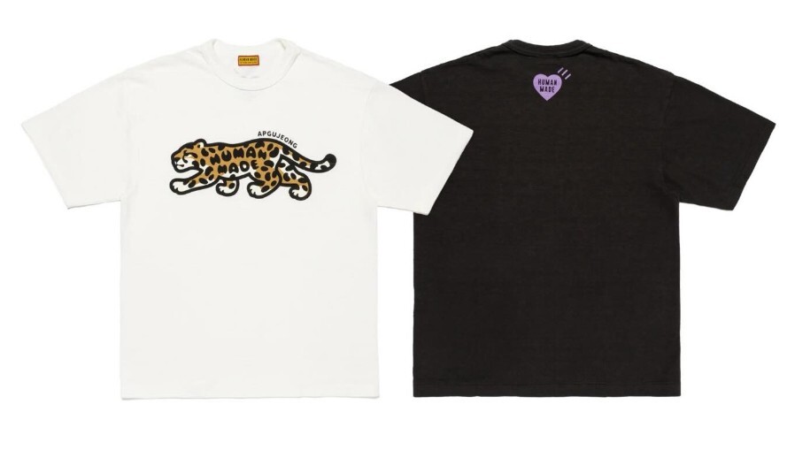 HUMAN MADE 韓國狎鷗亭限定 正面豹 短踢 黑3XL