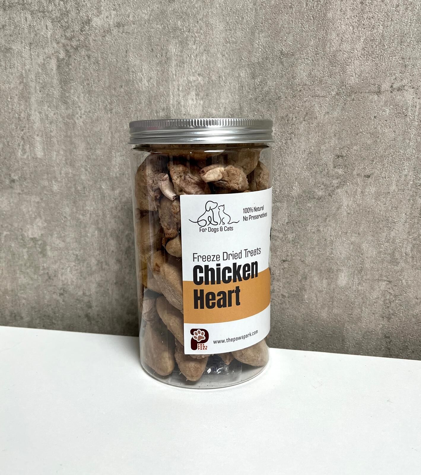 Paws Park 泰國無激素原粒雞心凍乾  120g (貓狗食用）