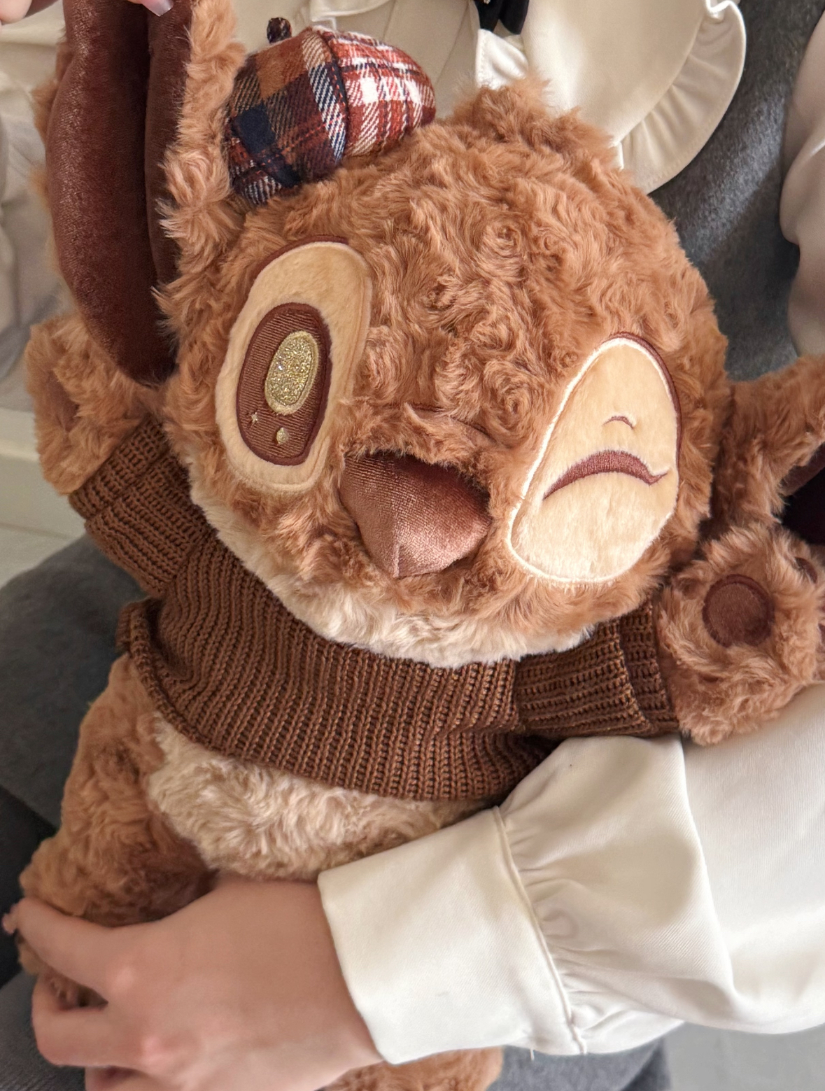 代購-正版授權 迪士尼 巧克力 史迪奇 毛绒公仔 35cm