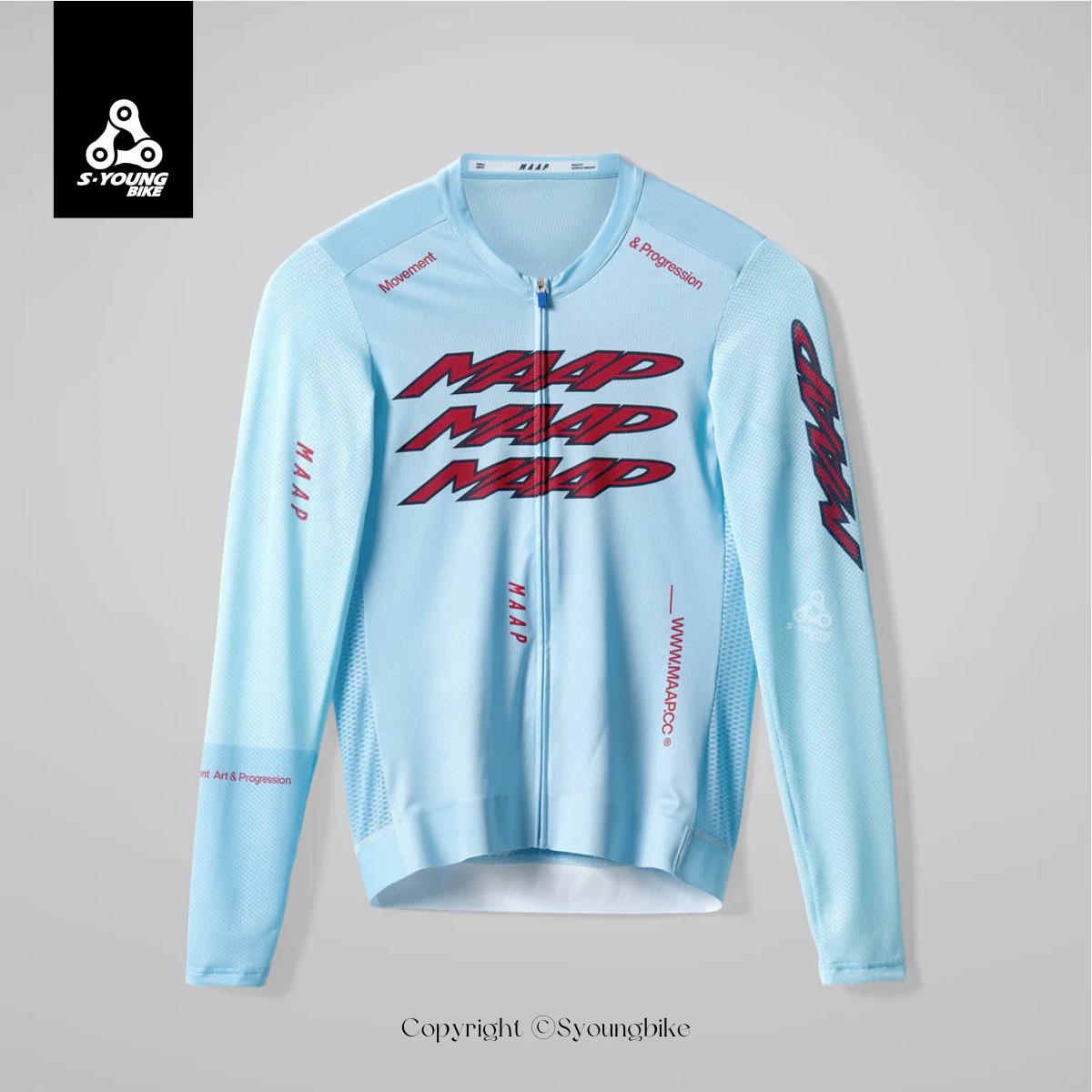 【MAAP】Pulse Pro Air LS Jersey 男長車衣 / Cerulean 復古蔚藍
