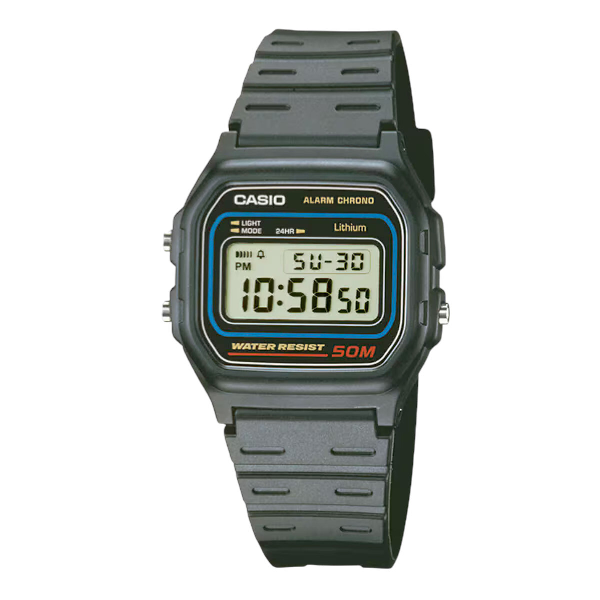 Casio W-59-1V 50mn 防水 復古跳字錶