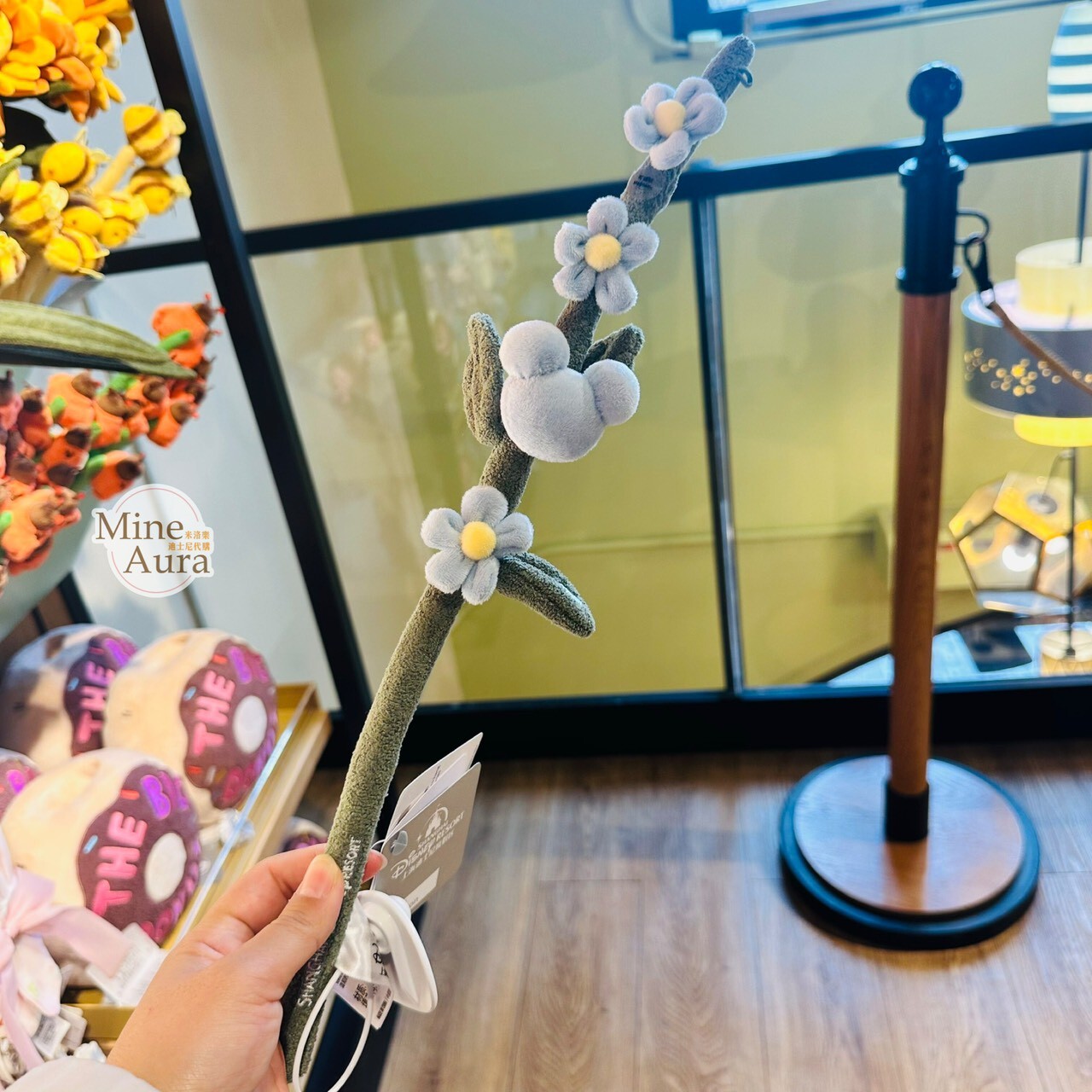 絨絨花園系列 米奇 Mickey 米奇頭 造型絨毛花朵 -上海迪士尼樂園