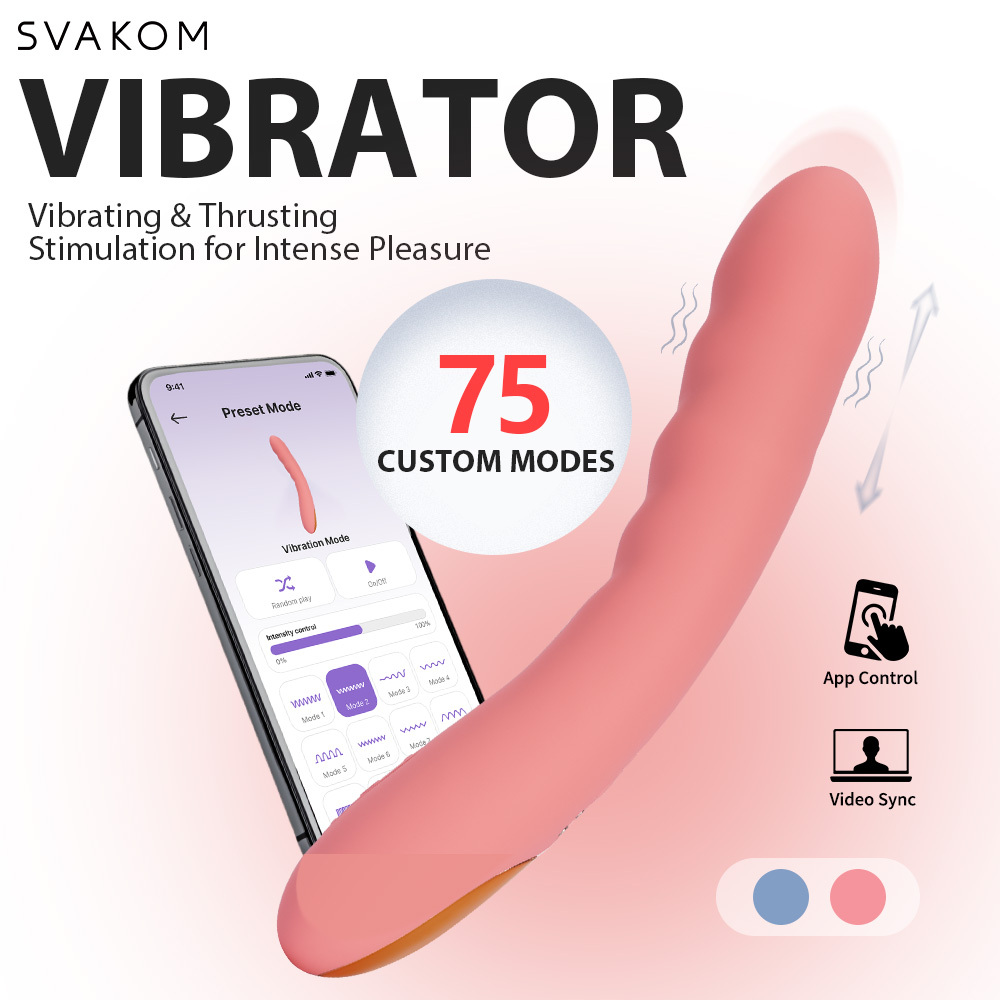 SVAKOM Ava Neo APP智能遙控 抽插式震動按摩棒 藍色