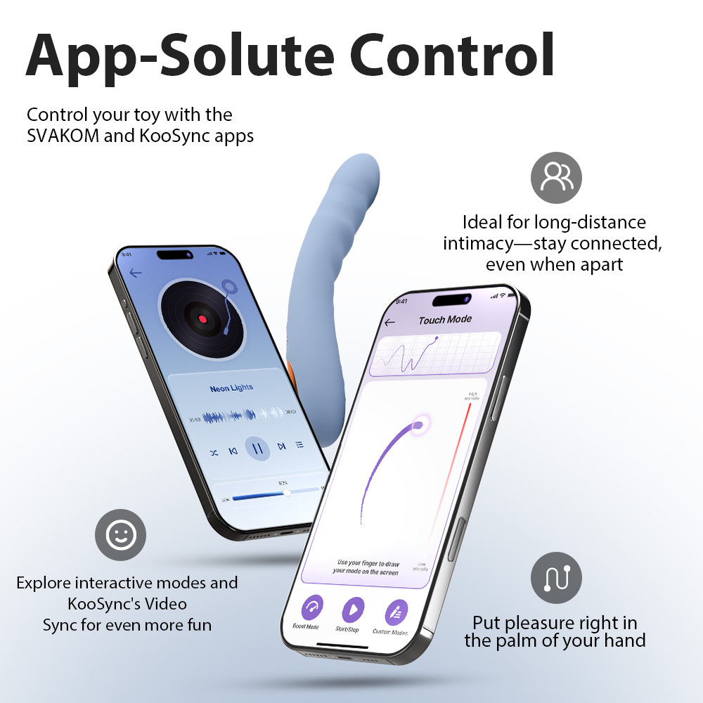SVAKOM Ava Neo APP智能遙控 抽插式震動按摩棒 藍色