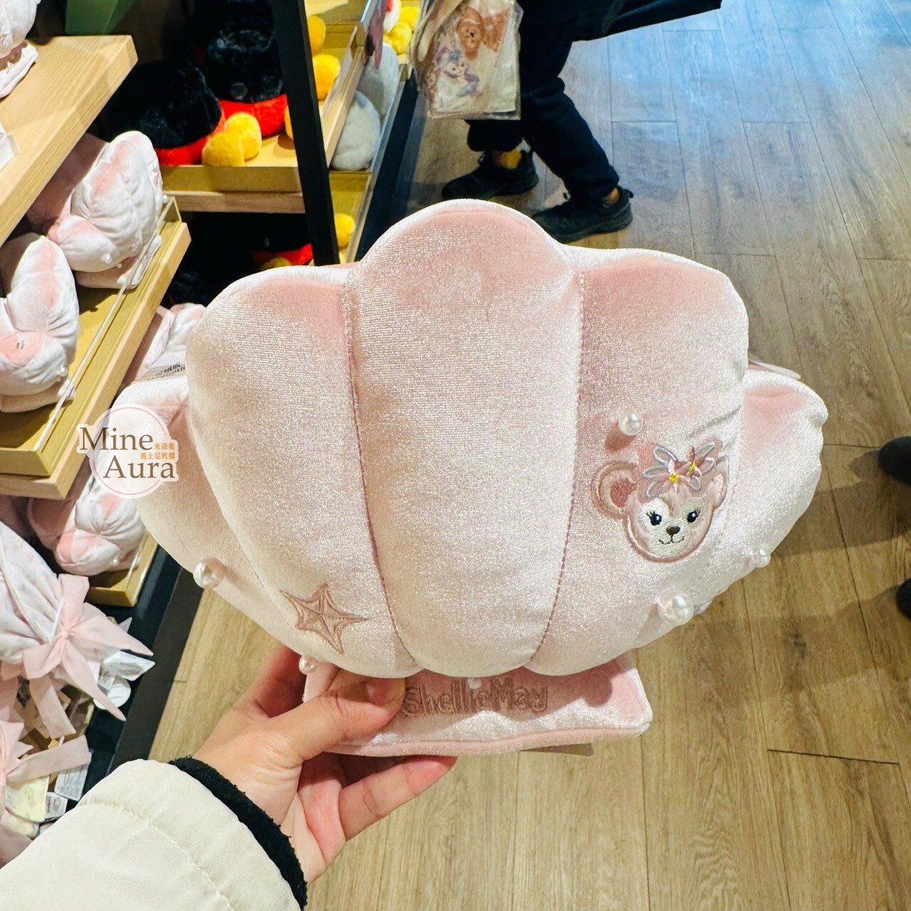 絨絨花園系列 雪莉玫 ShellieMay 絨毛造型 貝殼 花瓶 -上海迪士尼樂園