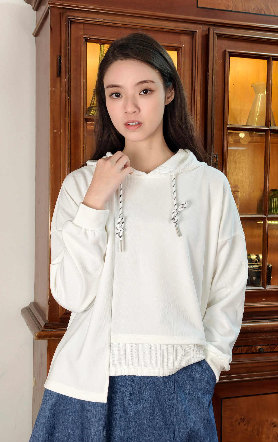 拼布連帽衛衣 LT0329