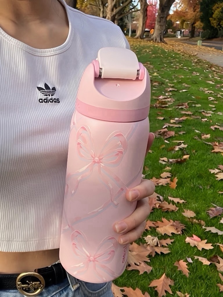 <今晚收單🎀> OWALA FreeSip 32oz 冷水瓶 粉色蝴蝶結