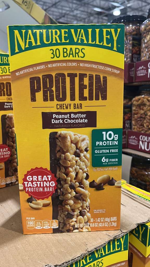 VV001 美國COSTCO Nature Valley 的高蛋白堅果棒 (花生醬黑巧克力口味) 30 入 EXP: 11.2026