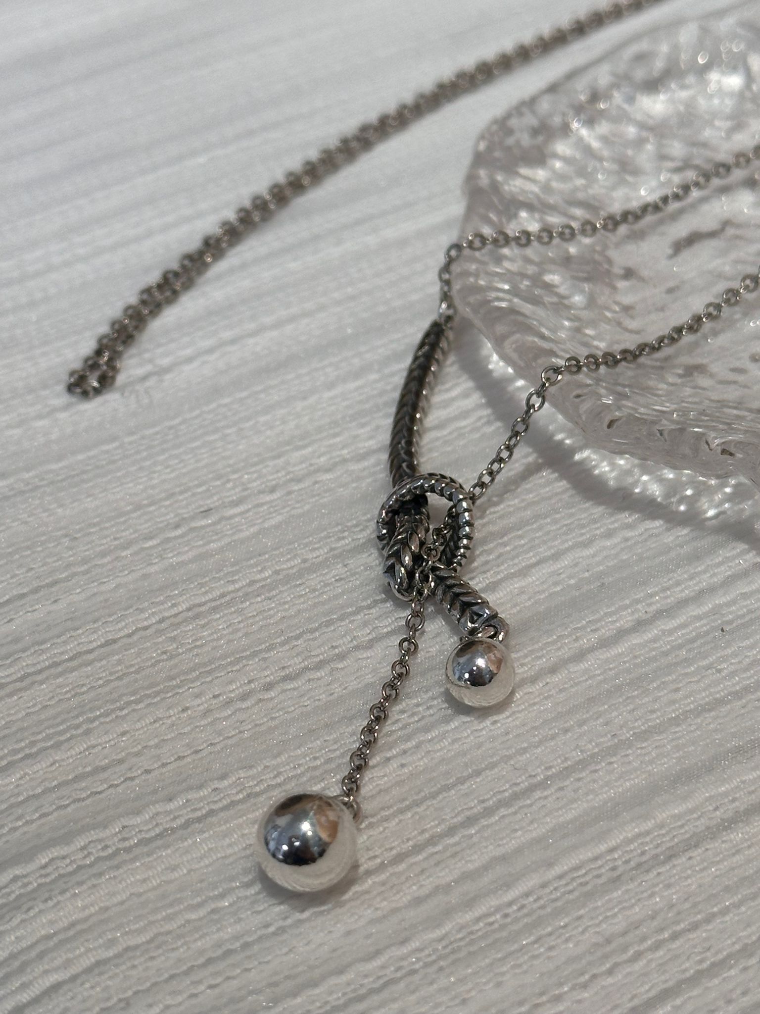 SL13209/出口日本蛇形紋長頸鏈925