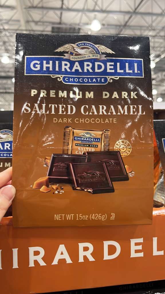 VV002 美國COSTCO Ghirardelli Premium Dark Salted Caramel Dark Chocolate Squares 426G EXP: 10.2026