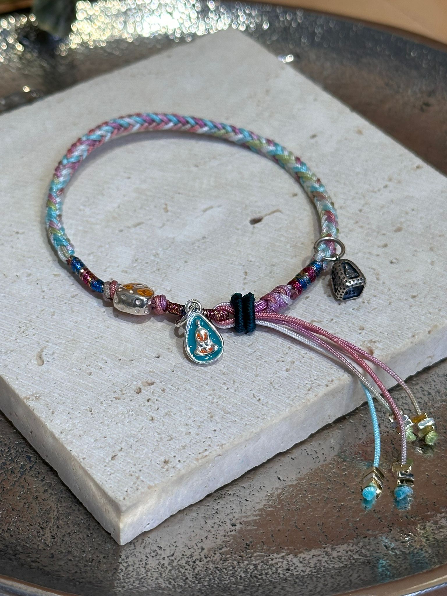 SL13212/馬卡龍色好運招財925手繩