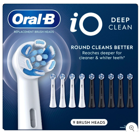 VV014 美國COSTCO Oral-B 深層清潔電動刷頭9個(黑色5個+白色4個)