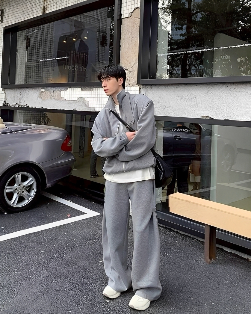 #套裝 春夏 慵懶 休閒 男女 棉外套 棉褲