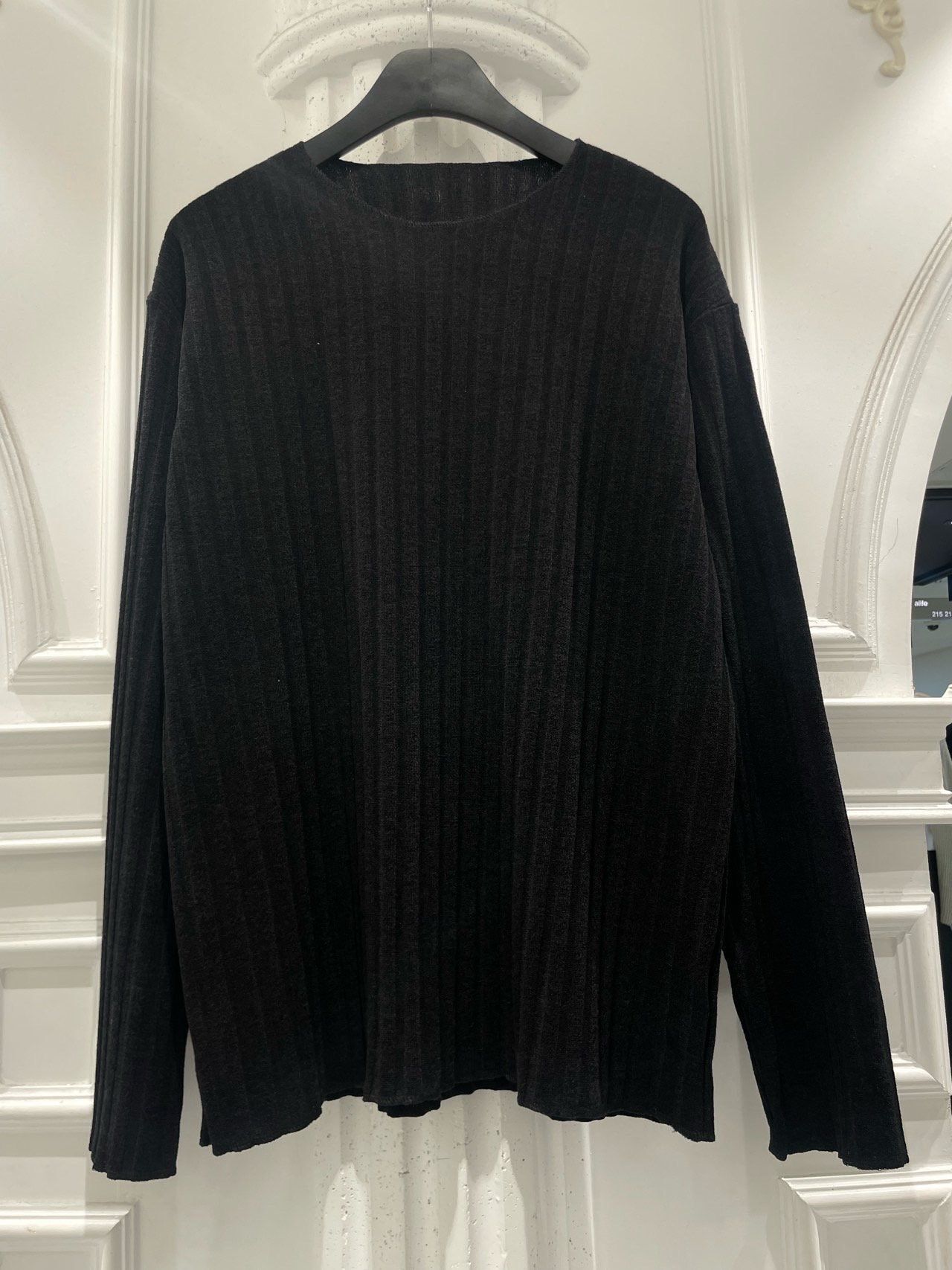 淨色暗直紋長袖衫 alife-068T