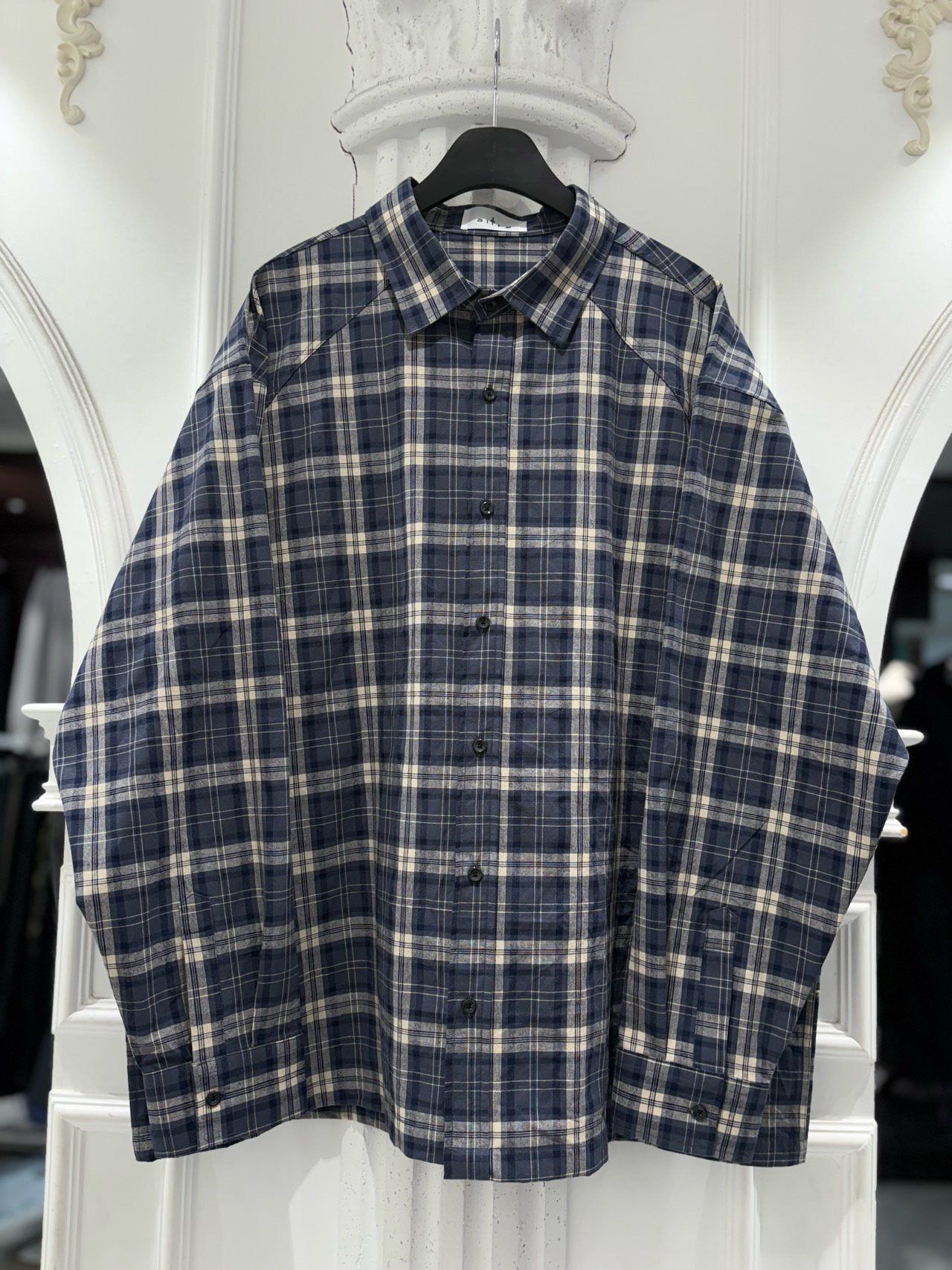 格仔長袖恤衫 alife-073S