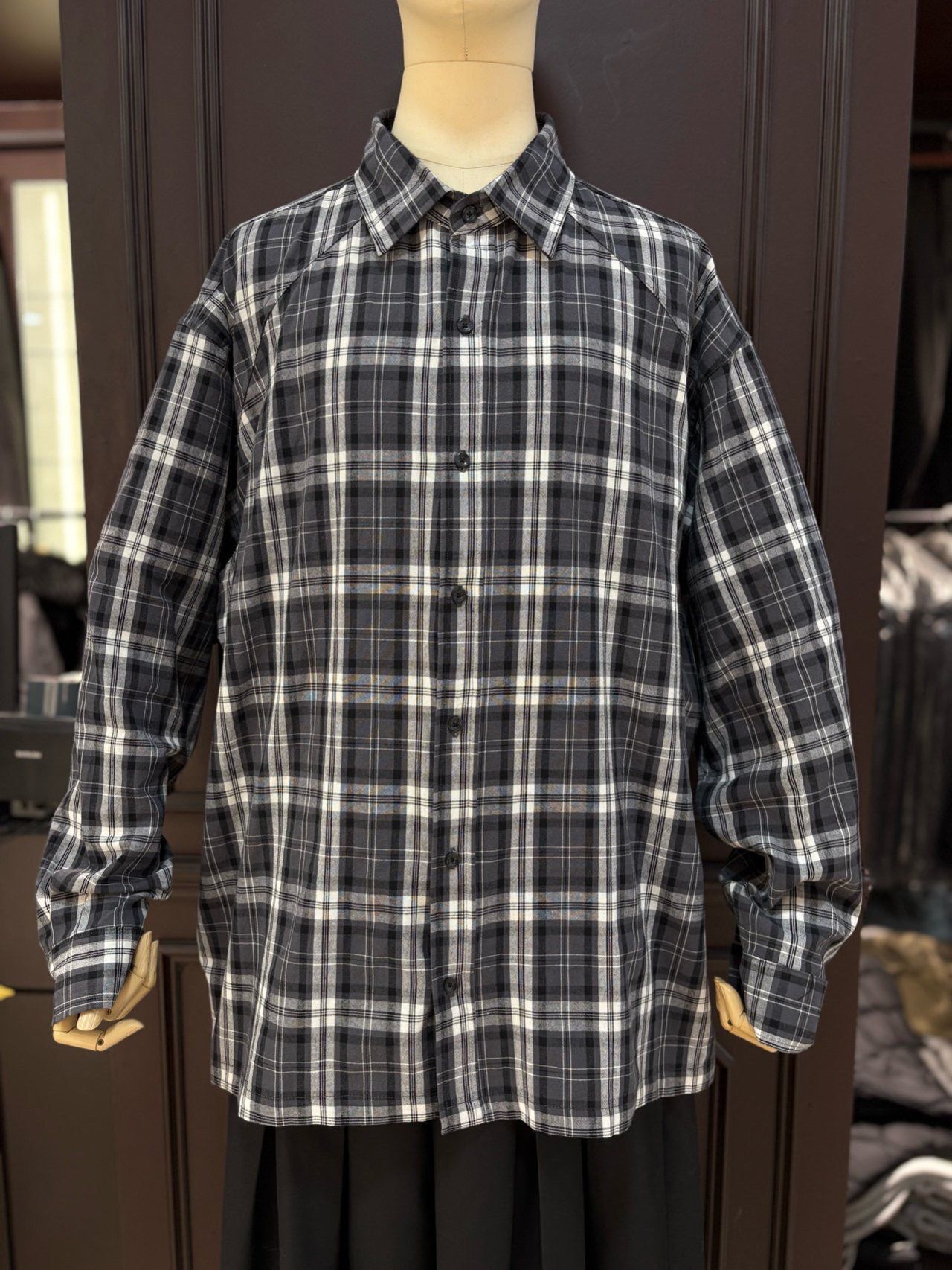 格仔長袖恤衫 alife-073S