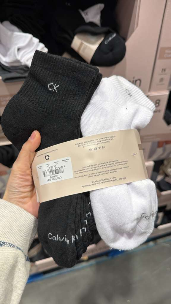 VV067 美國COSTCO Calvin Klein 淨色短襪8對裝 SIZE 4-10