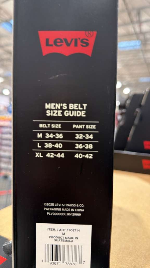 VV069 美國COSTCO LEVI'S淨色男士皮帶