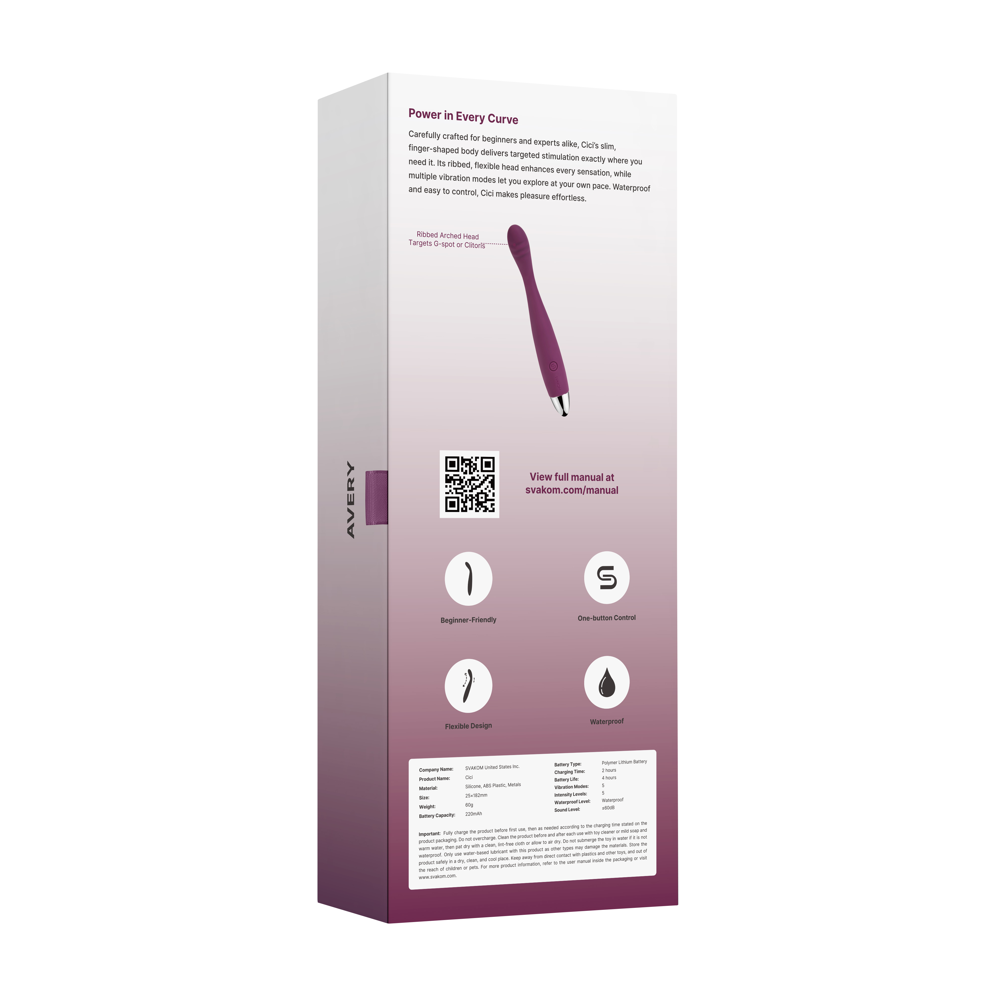 SVAKOM Cici 扭動調節按摩棒 - 紫色