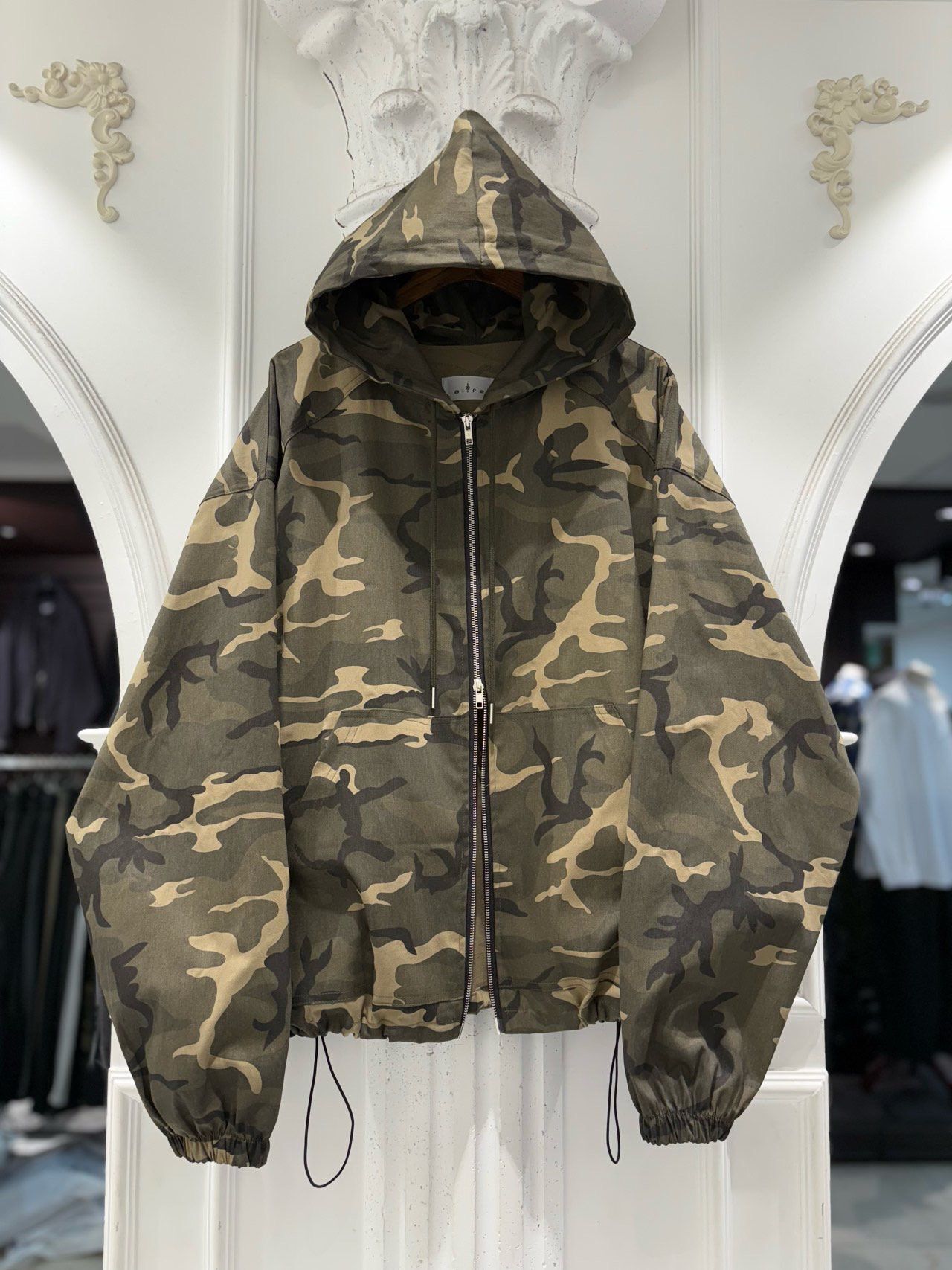 迷彩連帽拉鍊外套 alife-076JK