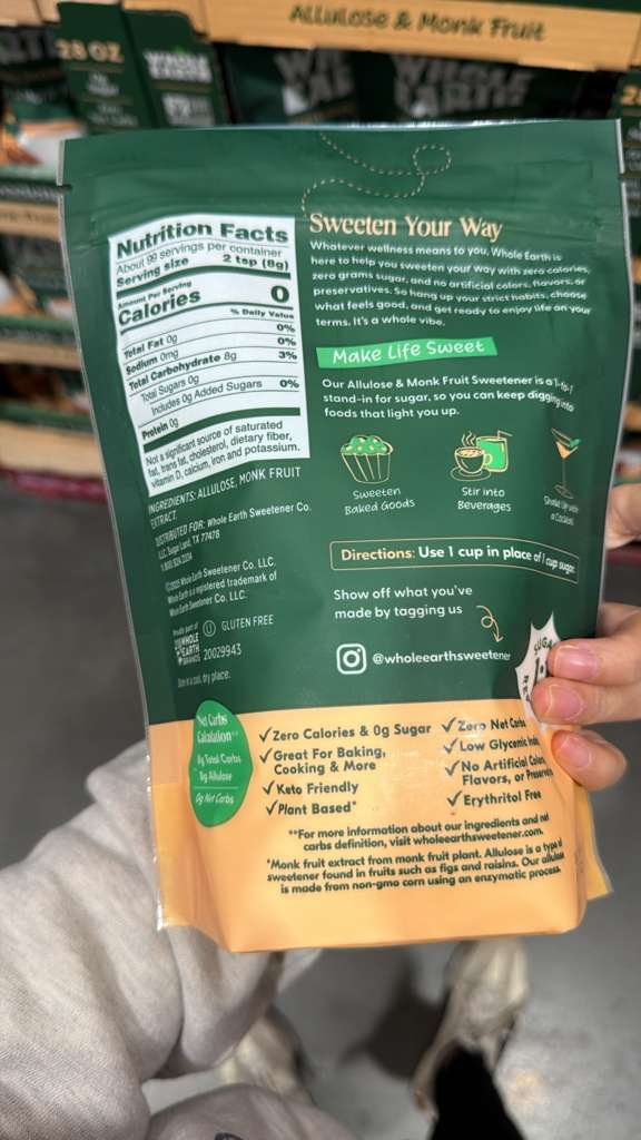 VV078 美國COSTCO WHOLE EARTH 0卡羅漢果糖794G