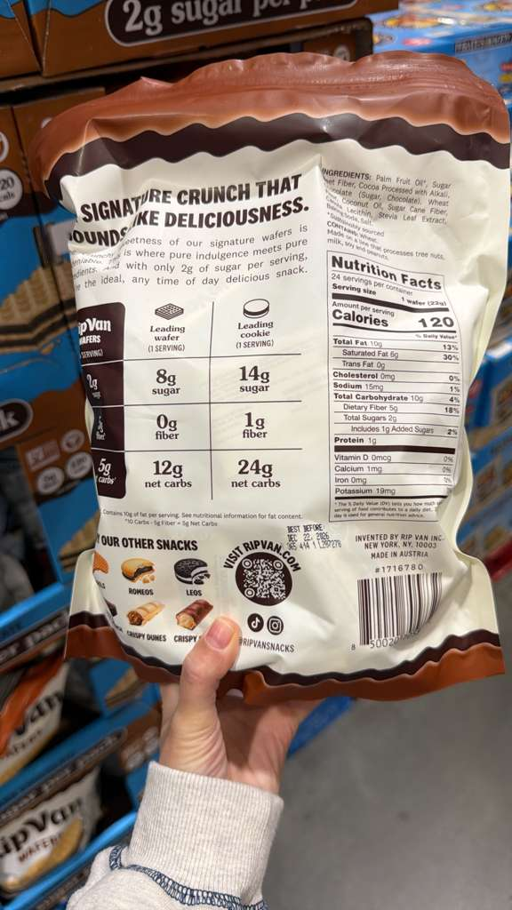 VV084 美國COSTCO RIPVAN 黑朱古力威化餅528G EXP:2026.12