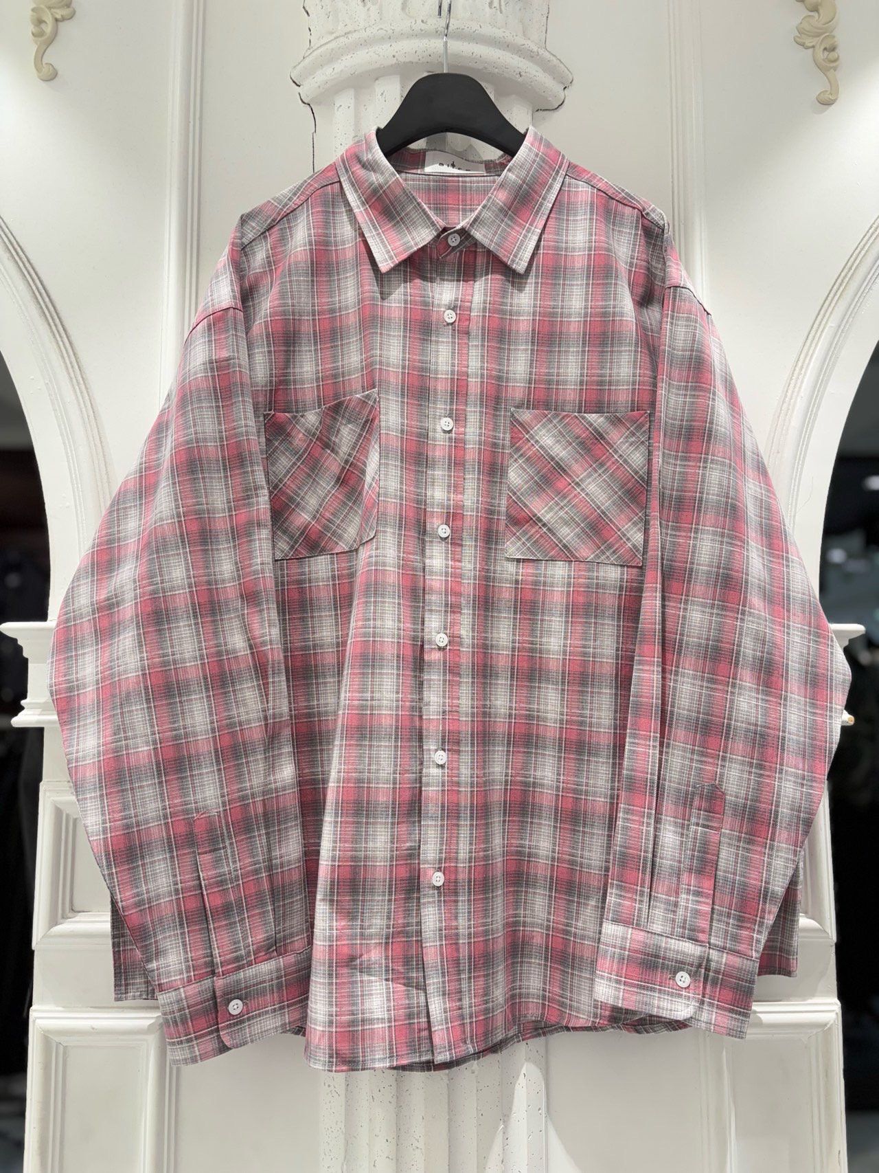 格仔長袖恤衫 alife-079S