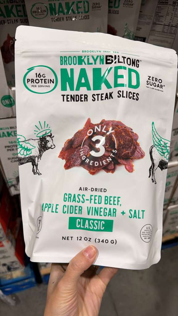 VV089 美國COSTCO BROOKLYN BILTONG 草飼牛肉乾(蘋果醋+鹽味)340G EXP:2026.12