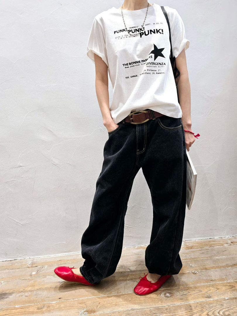 今天想穿帥一點|韓系個性PUNK印花棉T★率性字母星星短袖上衣