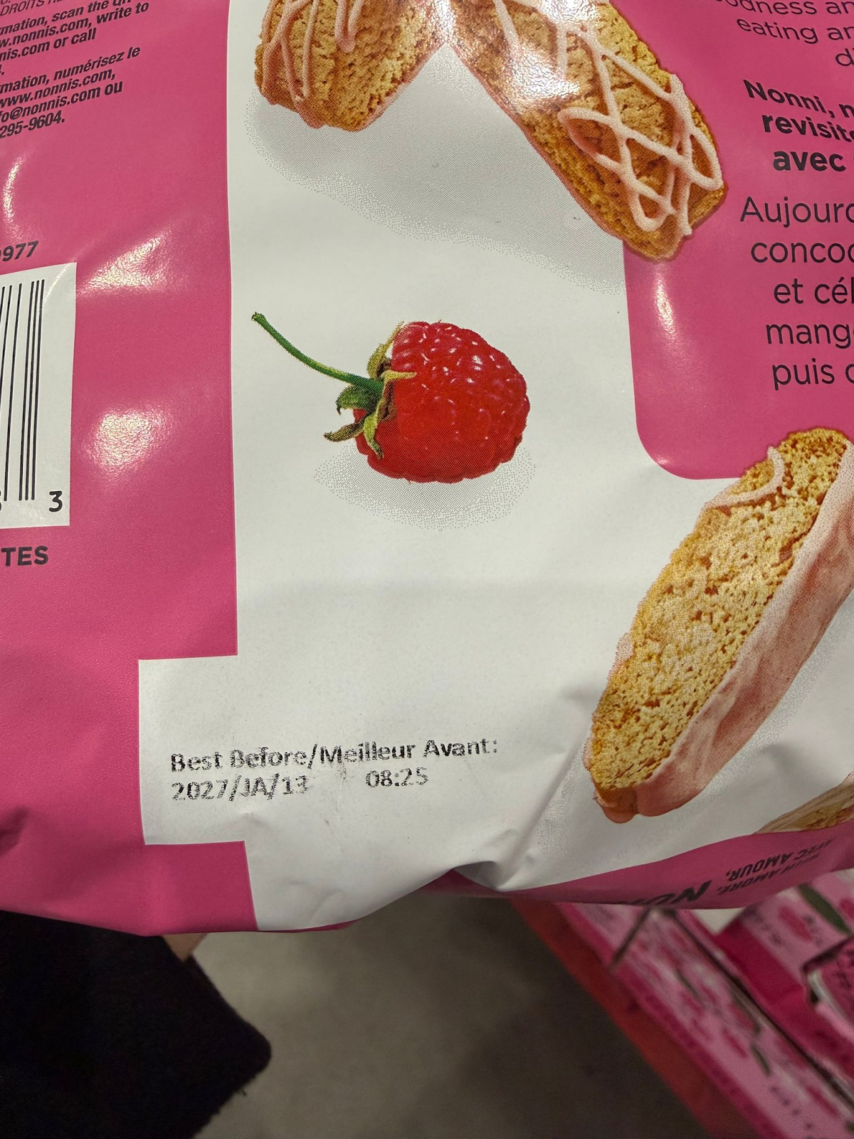 VV109 加拿大Costco NONNI'S 紅桑子小餅乾794G EXP:2027.01