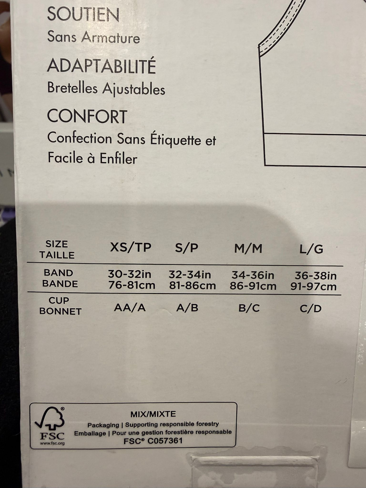 VV110 加拿大Costco TOMMY HILFIGER 無痕胸圍2個裝