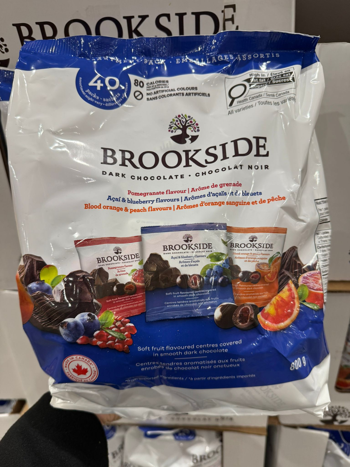 VV119 加拿大Costco BROOKSIDE 果乾朱古力粒粒20GX40包 EXP:2027.03