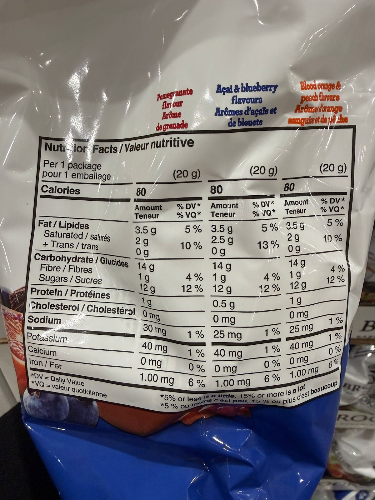 VV119 加拿大Costco BROOKSIDE 果乾朱古力粒粒20GX40包 EXP:2027.03