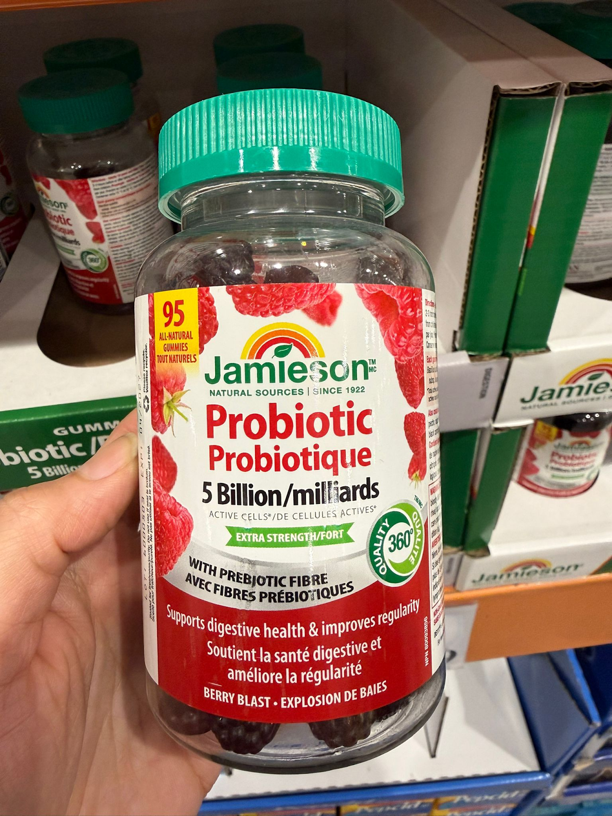 VV122 加拿大Costco JAMIESON 紅莓益生菌 95粒軟糖 EXP:2027.04