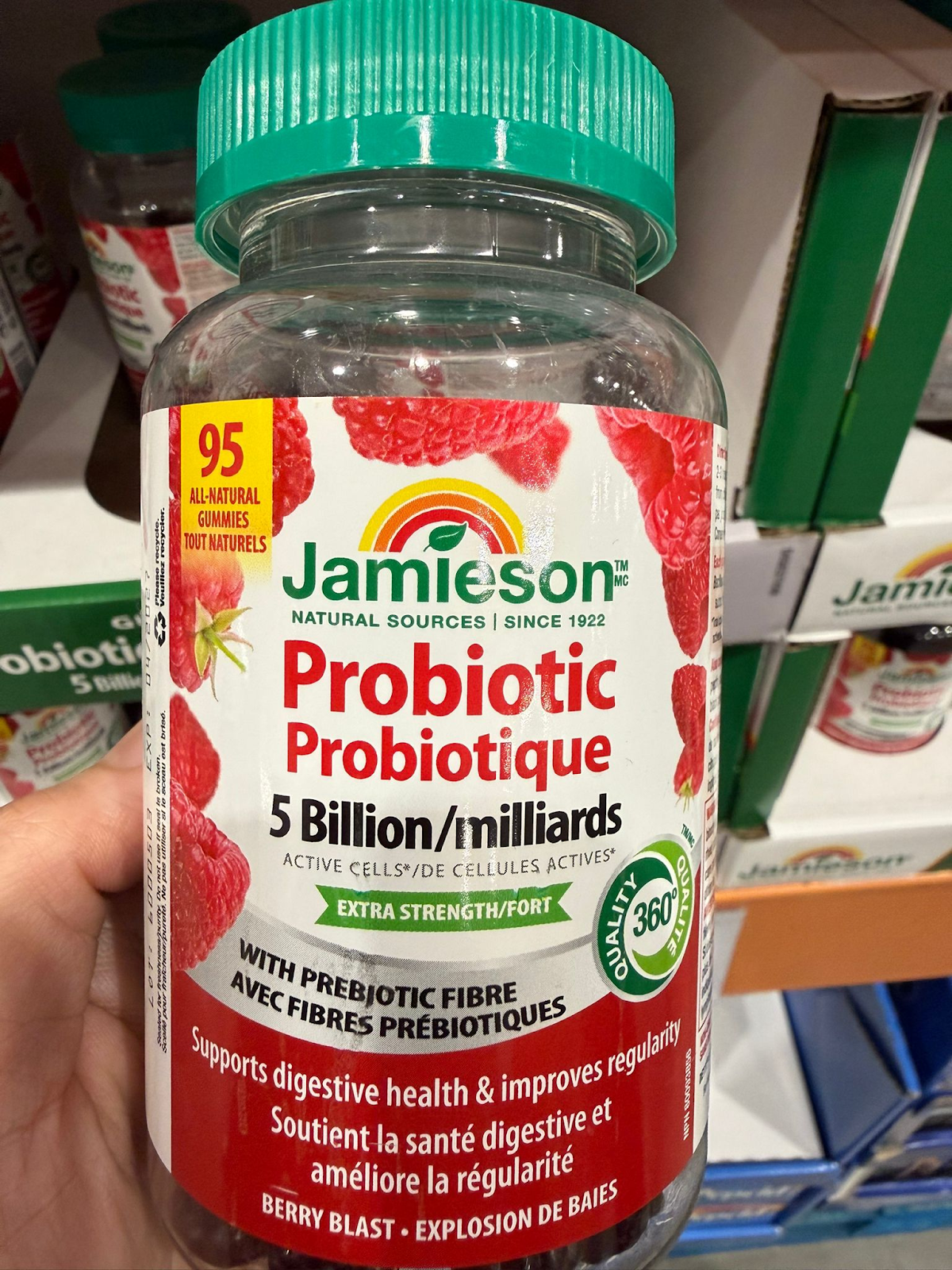 VV122 加拿大Costco JAMIESON 紅莓益生菌 95粒軟糖 EXP:2027.04