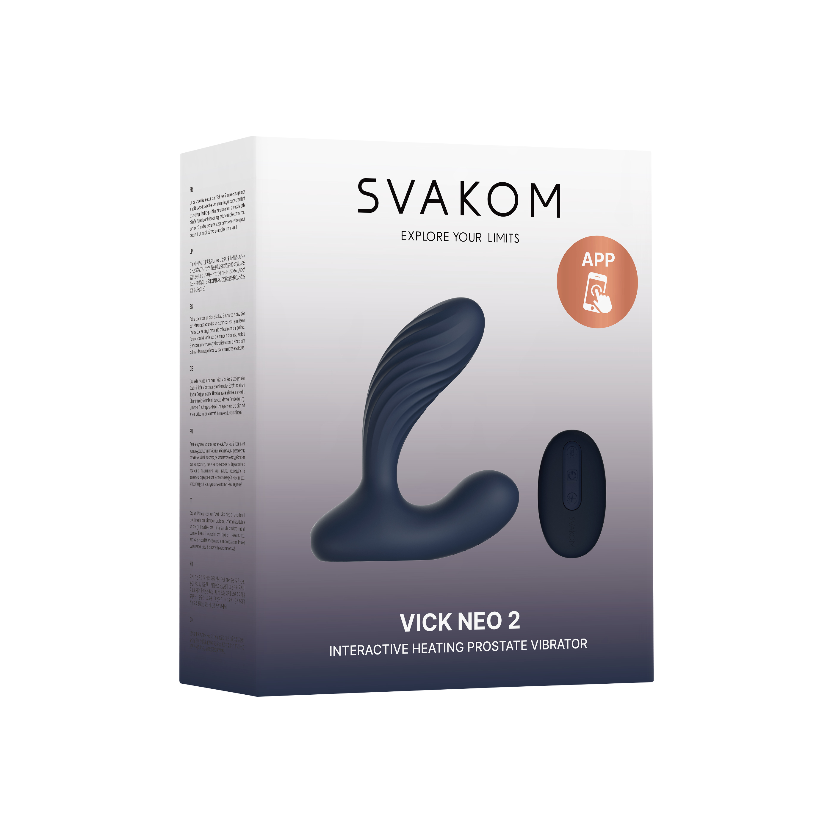 SVAKOM - Vick Neo 2 可加熱前列腺智能震動器 - 深藍色