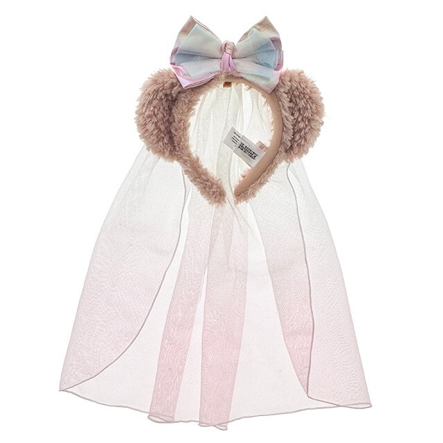 雪莉玫 ShellieMay 漸層頭紗設計 立體耳朵 蝴蝶結 造型 髮圈 髮箍 -香港迪士尼樂園