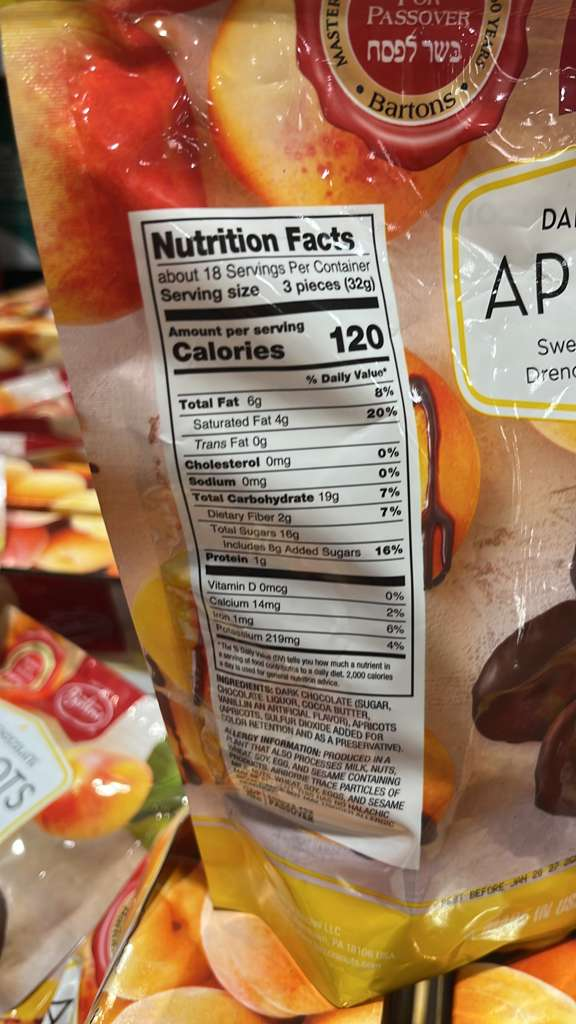 VV140 美國COSTCO BARTONS 杏子黑朱古力1.25lbs exp:2027.01