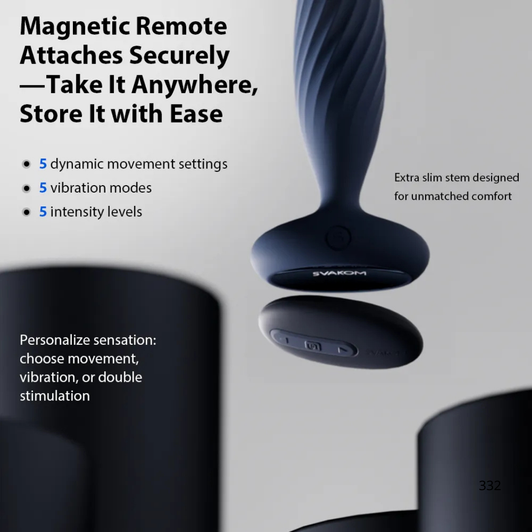 SVAKOM Jordan 智能遠程 推撞&震動式後庭按摩器 - 深藍色