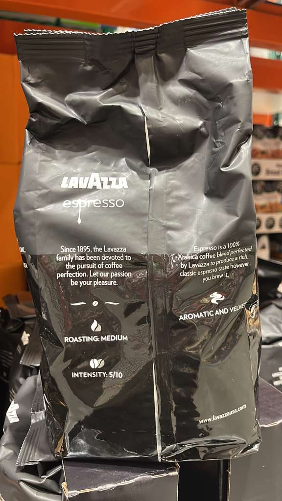 VV154 美國COSTCO Lavazza Espresso 意式特濃混合咖啡豆1KG EXP:2027.10