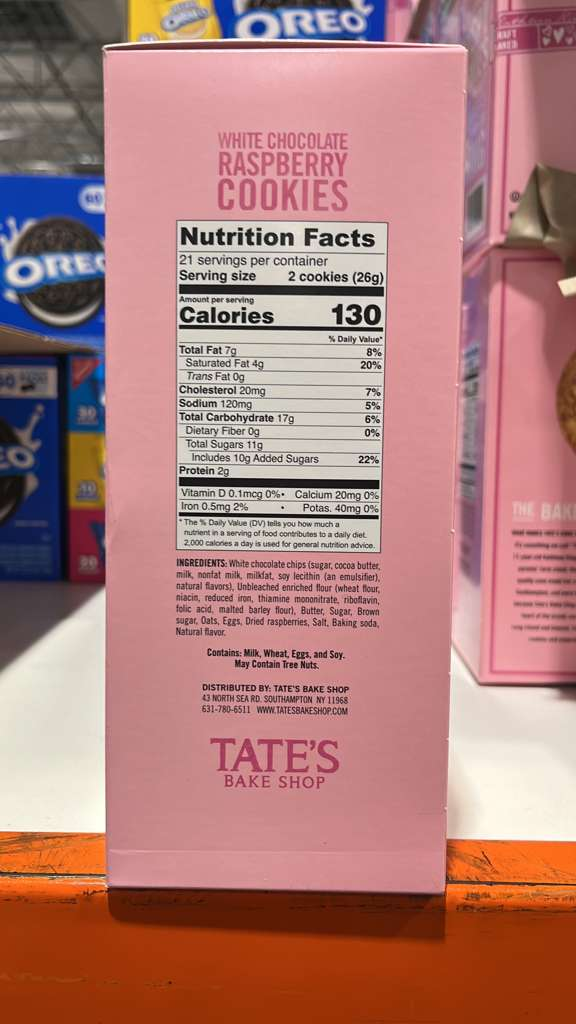 VV161 美國COSTCO TATE'S 白朱古力紅莓曲奇餅1.218LBS EXP:2026.07