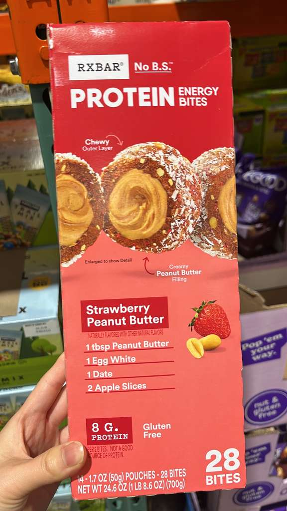 VV164 美國COSTCO RXBAR 士多啤梨花生醬蛋白球50GX28個 EXP:2026.07